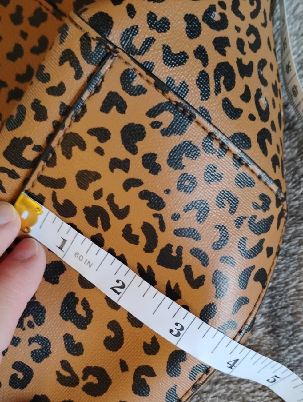 Fossil Rachel Tote Bag Animal Print Missing Zipper Pull - Picture 5 of 8